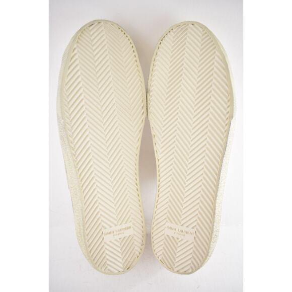 Saint Laurent Mens SL 37 Surf Court Diamond White Flat Low Top Sneaker 44 11 - Picture 14 of 14